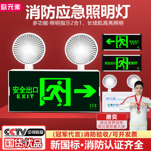 ヨーロッパ要素火災非常灯安全出口標識 LED 緊急避難経路標識灯緊急表示