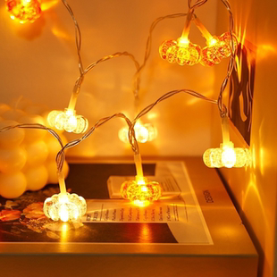 南瓜灯led小灯彩灯氛围灯节日灯串太阳能阳台布置装饰室内外串灯