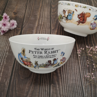 出口骨瓷彼得兔经典款卡通可爱大汤碗 沙拉碗 中餐餐具大海碗单个