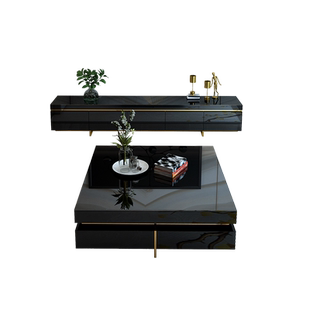 轻奢茶几客厅家用简约现代小户型2025新款高级感钢化玻璃面可定制