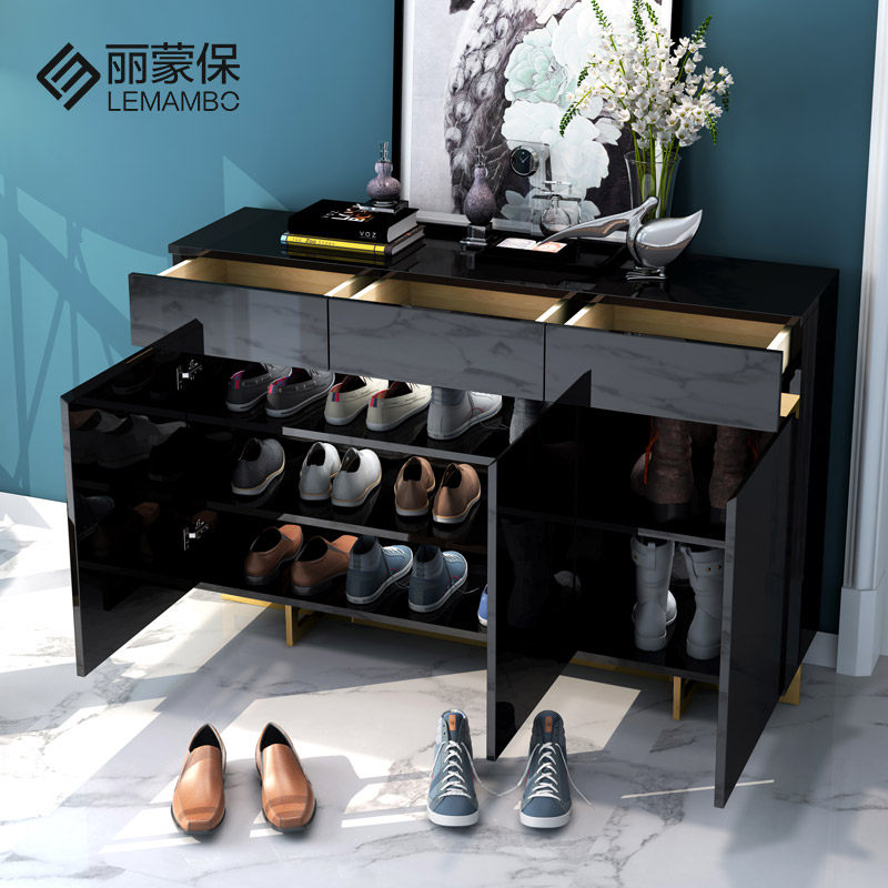 丽蒙保轻奢女王高脚鞋柜简约家用后现代定制储物装饰柜子尺寸定制