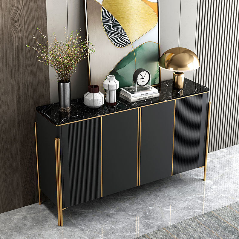 轻奢玄关柜家用极简岩板隔断柜简约现代餐边柜进门装饰储物柜定制