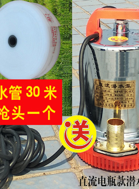 直流电瓶车电动车潜水泵12V48V60伏浇菜地抽水机深井泵农用大扬程