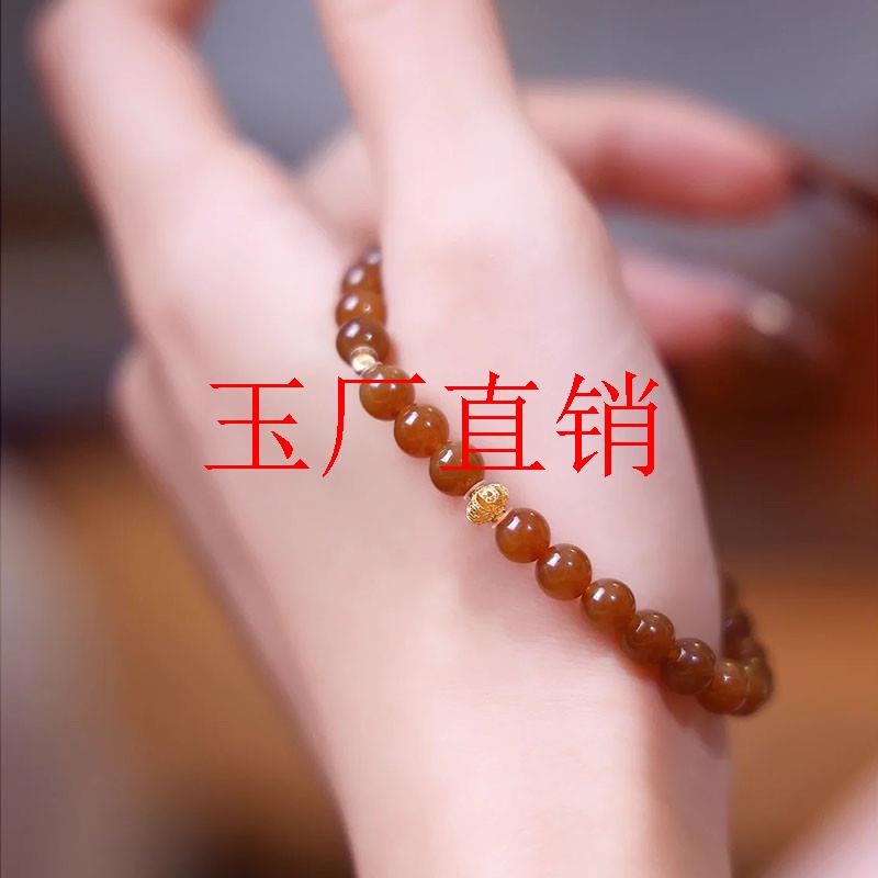 新疆老坑料和田玉且末糖手串小米