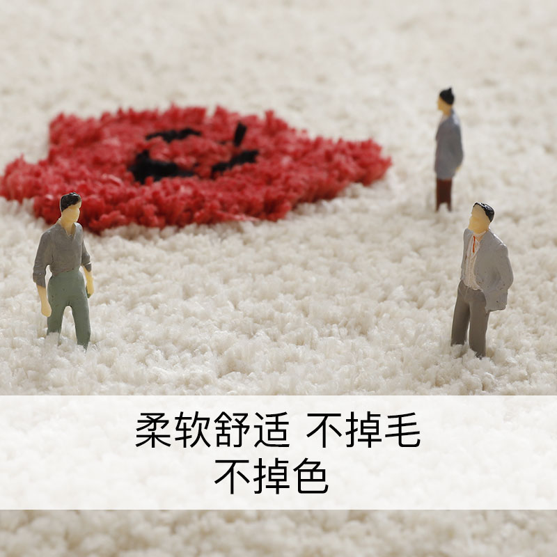 棉纱圆形儿童房地毯简约北欧摇篮吊篮电脑椅转椅卧室垫子加厚水洗