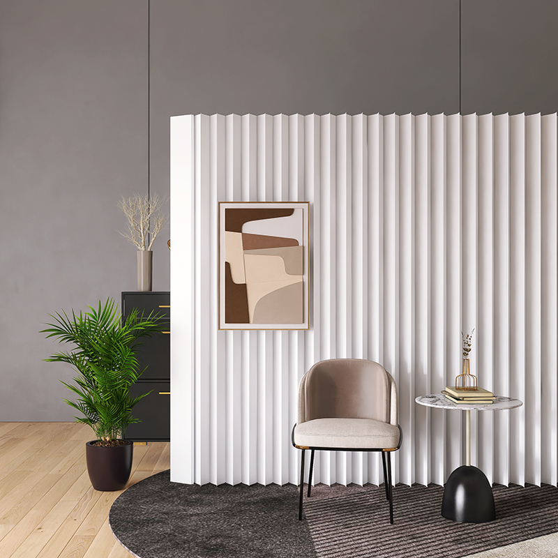 文艺代表白色防水纸屏风隔断折叠移动办公室玄关美容院屏风隔断墙