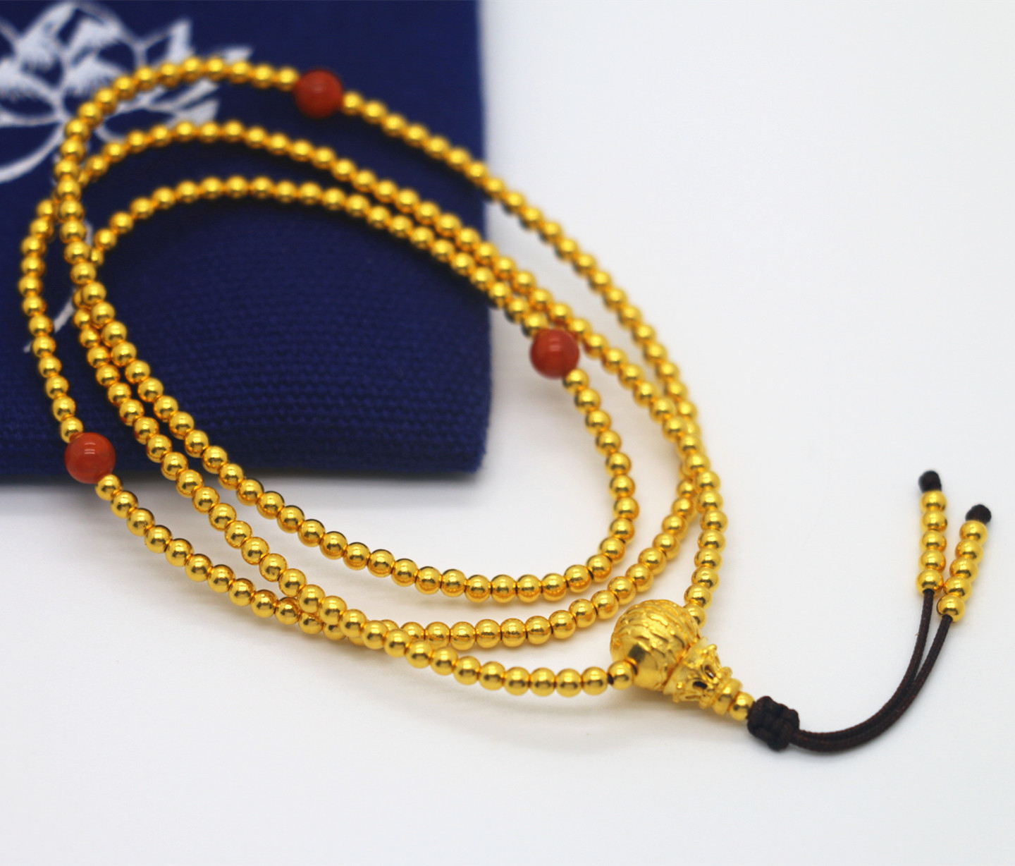 24k黄金999足金纯黄金迷你手链黄金迷你手链216颗 DIY串珠项链