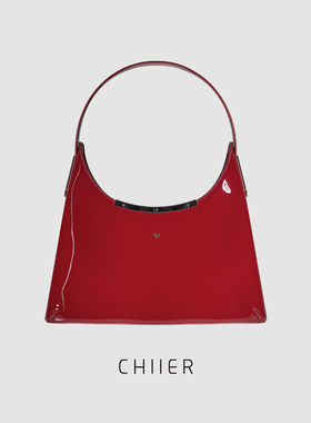 CHIIER复古摩登系列复古梯形金属腋下包气质小众纯色大容量@B72