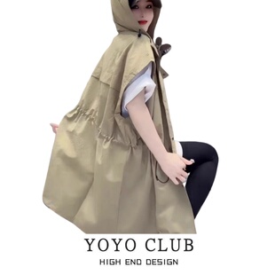 宽松显瘦百搭上衣潮 洋气连帽马甲女2026新款 品牌折扣胖MM大码 时尚