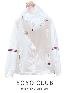 品牌折扣夏季透气轻薄防晒衣宽松连帽休闲夹克防晒服运动外套女