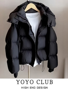 品牌折扣胖MM大码宽松休闲百搭面包服2025年秋冬季新款羽绒棉服女