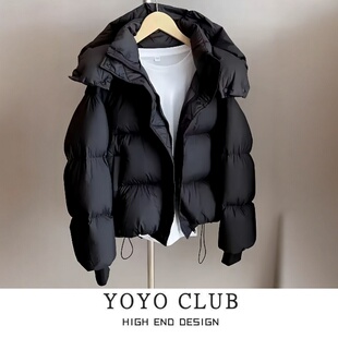 品牌折扣胖MM大码宽松休闲百搭面包服2025年秋冬季新款羽绒棉服女