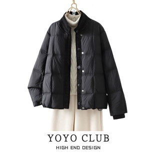 立领宽松保暖外套女潮 棉服2025秋冬季 品牌折扣胖MM美式 高级感时尚