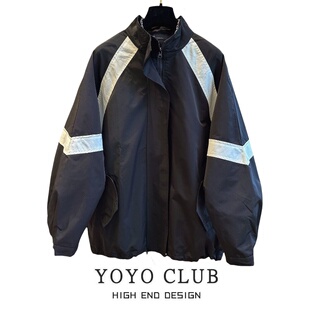 新款 复古棒球服外套女2026春季 休闲拼接上衣 美式 品牌折扣胖MM大码