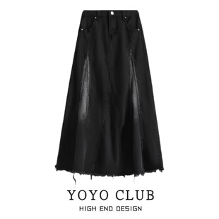 高腰a字包臀长裙女 新款 品牌折扣胖MM大码 辣妹牛仔半身裙2026春季