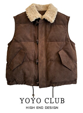 品牌折扣胖MM复古羊羔毛领羽绒棉马甲女2026大码时尚百搭马夹外套