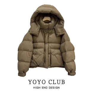 面包服宽松加厚棉袄外套 连帽羽绒棉衣棉服女短款 品牌折扣大码 冬季