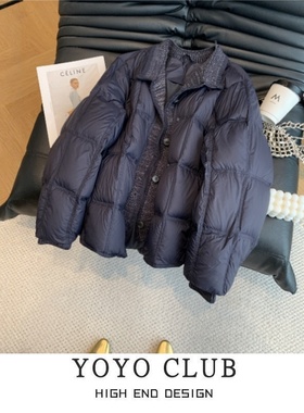 品牌折扣胖MM韩版休闲时尚小众棉服2025秋冬季新款高端立领外套女