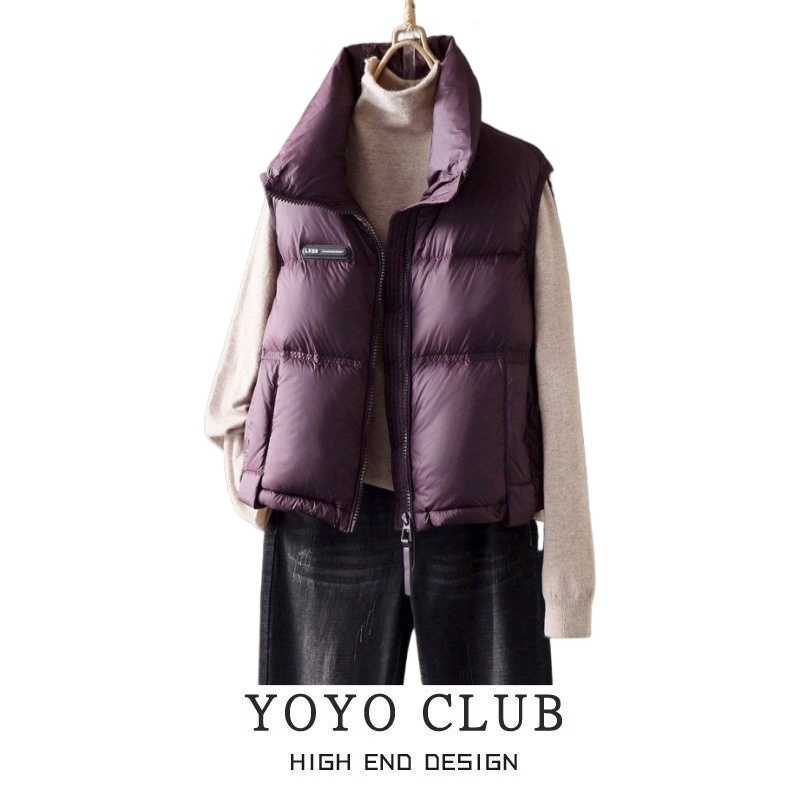 品牌折扣胖MM洋气高级感棉服外套2025秋设计感立领保暖羽绒棉马甲