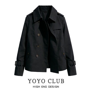品牌折扣英伦风时髦洋气双排扣风衣女2026大码 轻奢通勤休闲外套潮