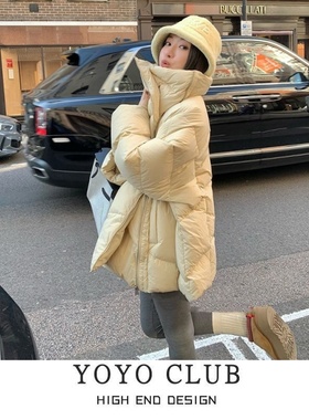 品牌折扣胖MM云朵泡芙羽绒服女2025冬季新款翻领加厚保暖棉服外套