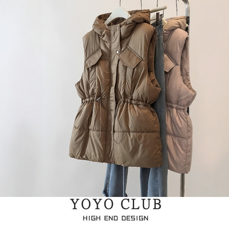 2025冬季收腰无袖设计感洋气马夹