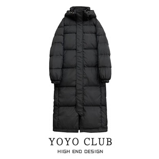 过膝羽绒棉服女宽松加厚棉衣面包服外套 长款 品牌折扣捡漏大码 冬季