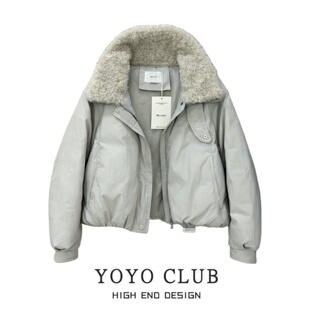 显瘦日常百搭外套棉衣潮 大码 品牌折扣韩版 翻领毛领棉服女2026春季