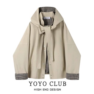 秋季 风衣外套2026新款 休闲外套女潮 今年流行爆款 品牌折扣胖MM韩版