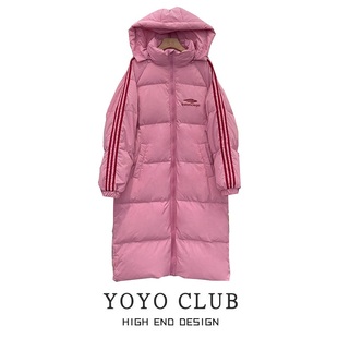 时尚 专柜品牌折扣大码 韩版 羽绒棉衣棉服女中长款 连帽棉袄外套 冬季
