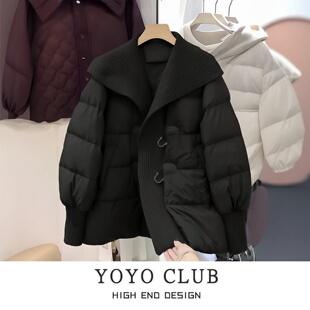 百搭棉衣外套女 时尚 品牌折扣胖MM韩系独特超好看棉服2026新款 大码