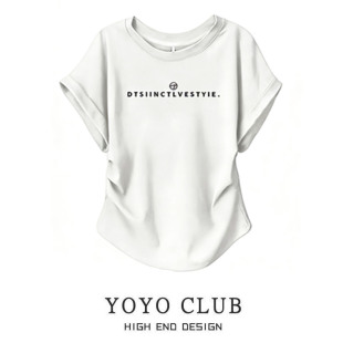 女装 品牌折扣独特好看纯色短袖 大码 新款 宽松百搭T恤上衣 2026夏季