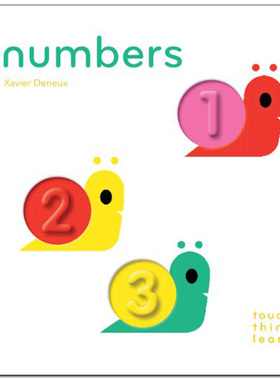 【触摸书】数字英文儿童趣味进口原版书精装【TouchThinkLearn】Numbers Deneux著Chronicle Books出版