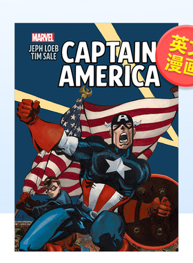 【预售】【Marvel】美国队长画廊版英文漫画精装进口原版书Jeph Loeb & Tim Sale: Captain America Gallery Edition Loeb  Jeph