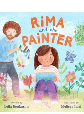 【现货】里玛和画家Rima and the Painter英文儿童绘本人际关系Leila Boukarim Melissa Iwai精装Henry Holt6-9岁进口原版书97812