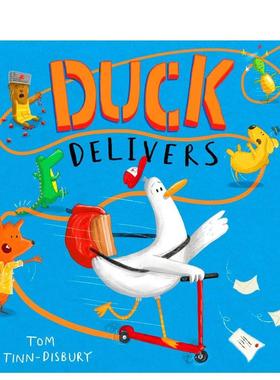 【现货】鸭子速达Duck Delivers英文儿童绘本虚构类Tom Tinn-Disbury平装进口原版书Hodder Children books9781444976335