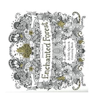 【现货】魔法森林 涂色书（O）Enchanted Forest: An Inky Quest 英文插画原画设定集Johanna Basford平装Laurence King进口原版书