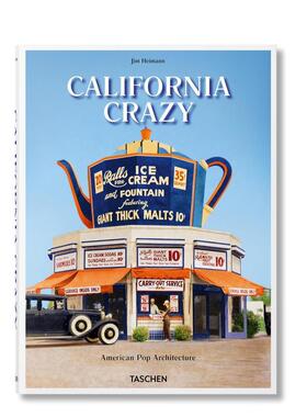 【现货】【TASCHEN】疯狂加利福尼亚CALIFORNIA CRAZY 英文建筑设计风格与材料构造Jim Heimann精装进口原版书9783836572835