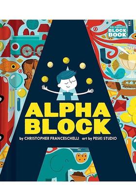 【现货】字母书【Block】Alphablock英文儿童绘本IP系列Chrisher Franceschelli精装Abrams3-6岁进口原版书97814197093