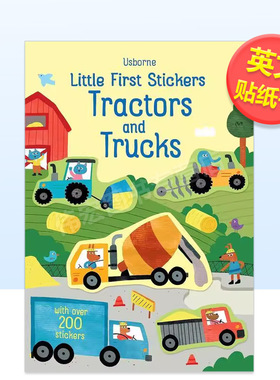【预售】小小贴纸拖拉机和卡车Little First Stickers Tractors and Trucks英文儿童趣味Hannah Watson  Joaquin Camp进口原版书U