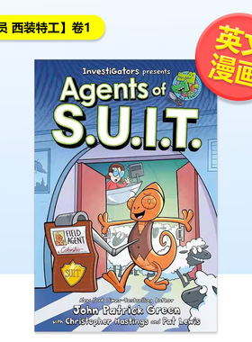 【预售】【调查员 西装特工】卷1 调查员 西装特工精装InvestiGators英文儿童漫画John Patrick Green精装first second9-12岁进口