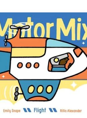 【预售】混搭电动机飞机Motor Mix英文儿童趣味Emily Snape精装Chronicle Books进口原版书9781452148397