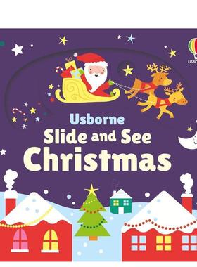 【预售】【滑动探索】圣诞节趣味机关书英文儿童趣味Fiona Watt进口原版书纸板书14岁以上【Slide and See】ChristmasUsborne ch