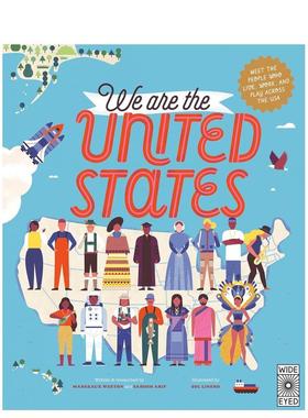 【现货】我们是美国 各州生活工作娱乐【The 50 States】We Are the United States英文儿童绘本交通工具城市人文Sol Linero精装W