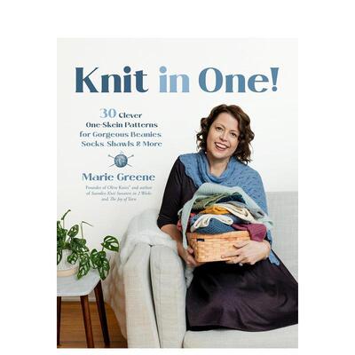 【预售】一针一线编织Knit in One!英文手工制作Marie Greene平装Page Street Publishing进口原版书9798890033222