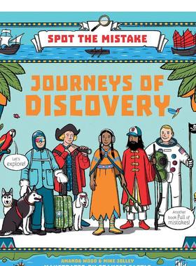 【现货】发现错误探索之旅Spot the Mistake Journeys of Discovery英文儿童趣味3-6岁精装AJ Wood &  Mike Jolley进口原版书Wide