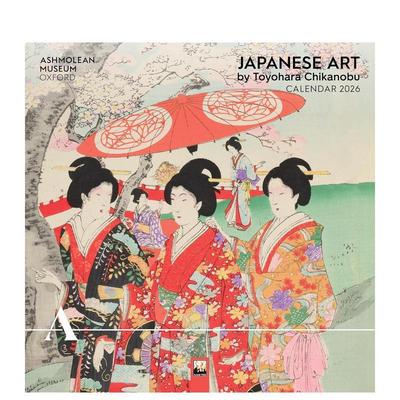 【预售】【Flame Tree】阿什莫林博物馆丰原周延的日本艺术 2026年挂历艺术日历Ashmolean Museum: Japanese Art by Toyohara Chi