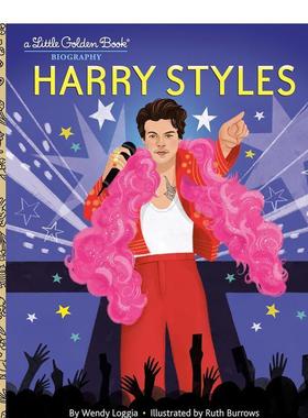 【预售】【黄金小传】哈里斯泰尔斯 哈卷【Little Golden Book】Harry Styles英文儿童绘本人物传记6-9岁精装Loggia  Wendy进口原