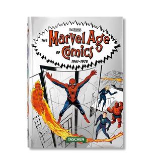 40th The 预售 漫威时代Taschen40周年纪念版 1961 英文漫 Comics Anniversary 1961年至1978年 Age Marvel Edition 1978