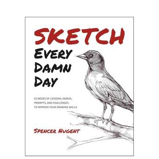 Every Damn Nook进口原版 现货 书9798 Rocky 每天都要画速写练习指南Sketch Nugent平装 Day英文艺术艺术技法与入门赏析Spencer